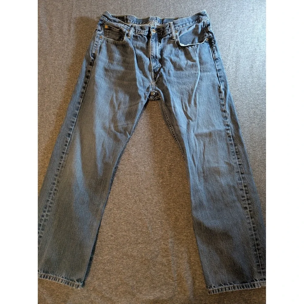 Levis 569 Jeans Mens 36x32 Medium Wash Straight Leg Relaxed Fit Skater Y2K
